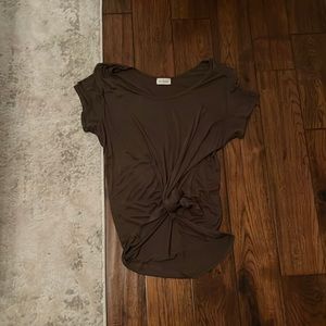 Super Cute Green Tee with tie in front